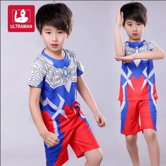 Детский костюм Ultraman с короткими рукавами для костюмированной вечеринки детский