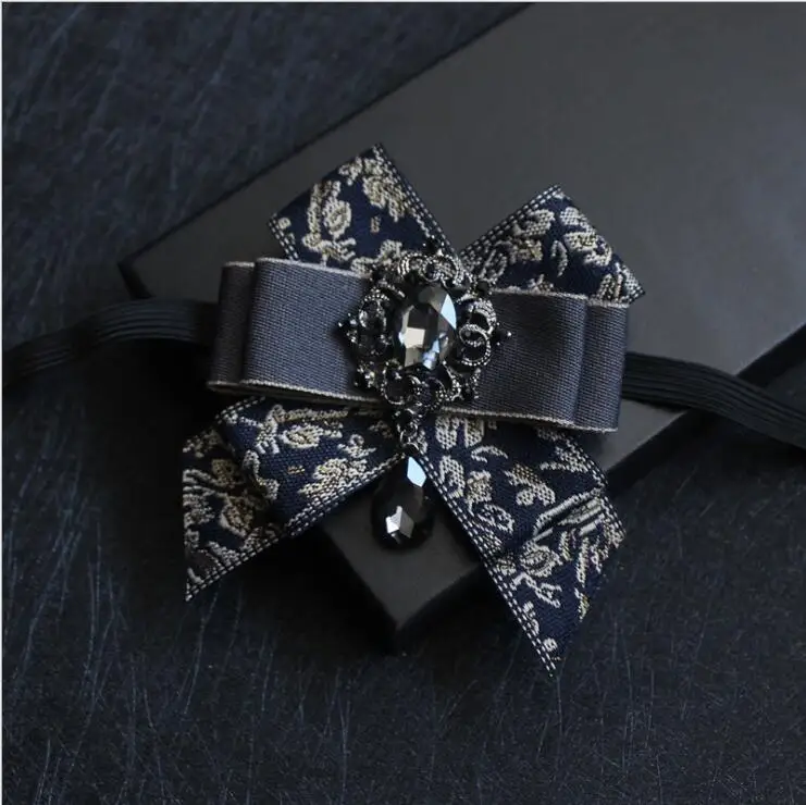 Новые мужские Броши лента бант большой камень мужской галстук-бабочка броши