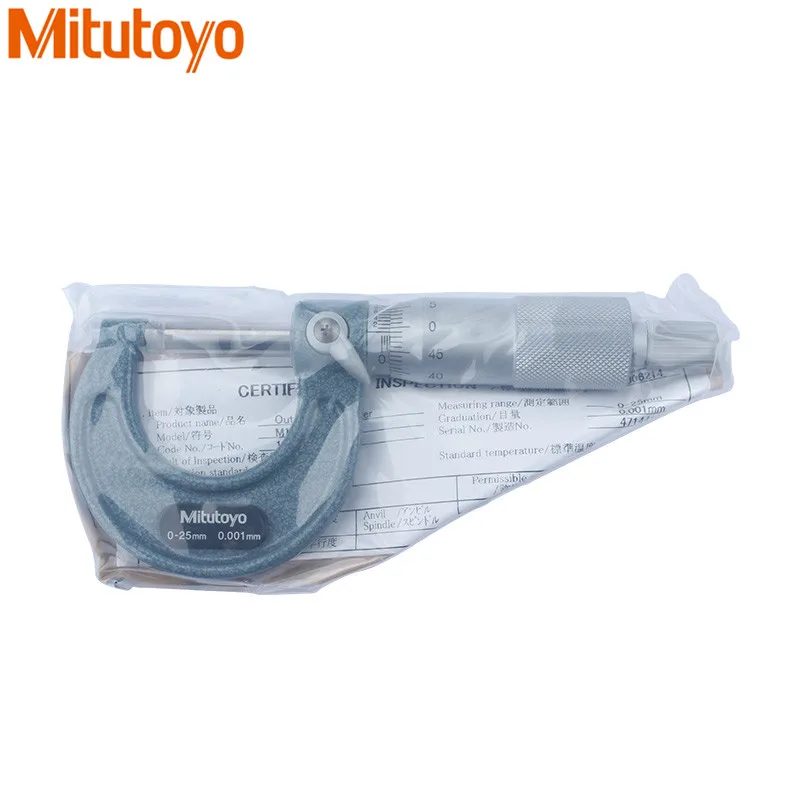 Оригинальный микрометр Mitutoyo внешний 0 25 мм/0 01 мм винтовой Калибр 103 137