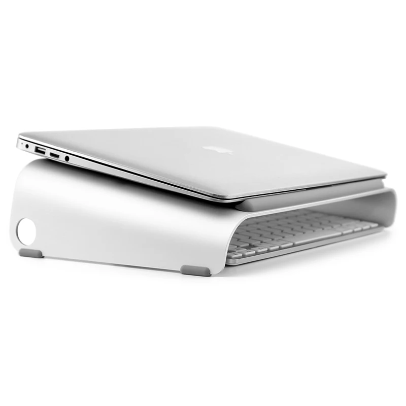 Aluminum alloy laptop computer bracket radiator 15.6 inch raised office desktop cervical storage