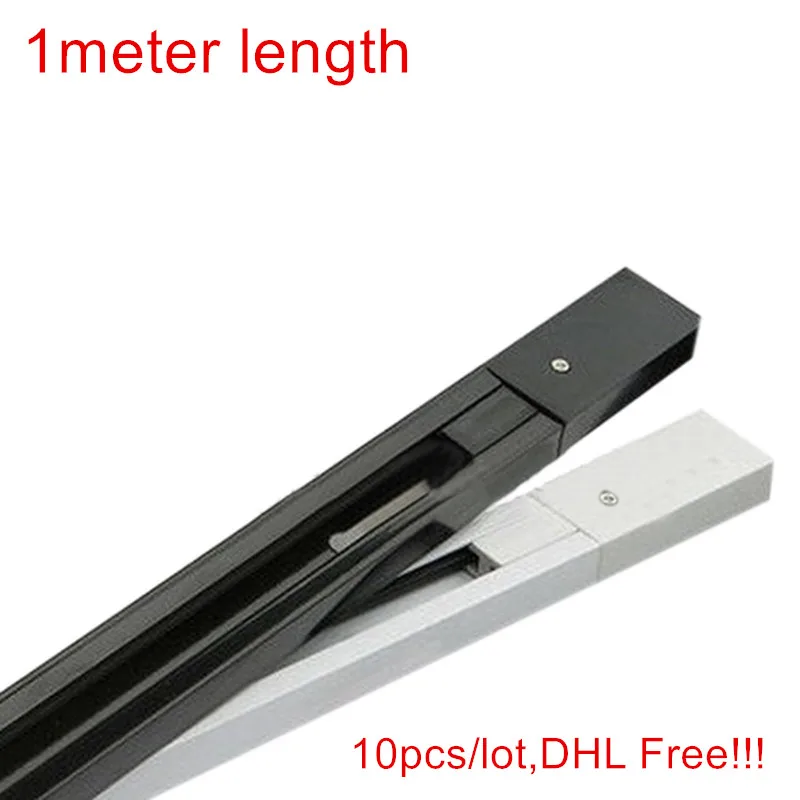 

10Pcs 1m Led track light rail connector,track rail,Universal two-wrie rail,aluminum track,lighting fixtures,Black,White DHL Free