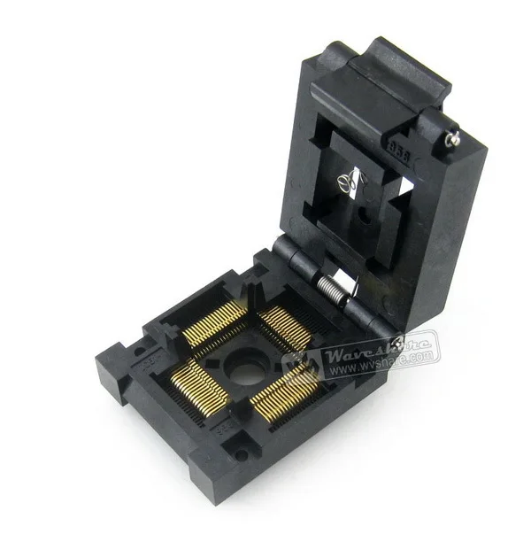 

IC51-0804-956-2 IC51-0804-956 Yamaichi IC Test Socket Adapter 0.65mm Pitch QFP80 TQFP80 FQFP80 PQFP80 package IC Body Size14*14