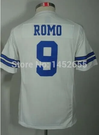 Лучшие продажи # 9 тони ромо джерси Молодежи / дети Бесплатная доставка|football