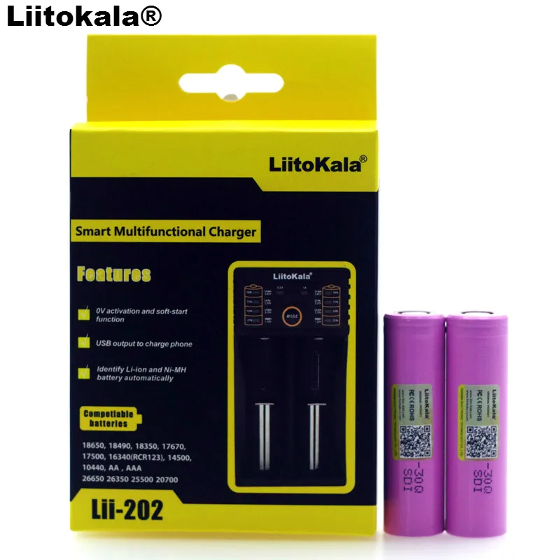 Оригинальный аккумулятор Liitokala 3 7 в INR18650 30Q 3000 мАч 18650 литиевая аккумуляторная