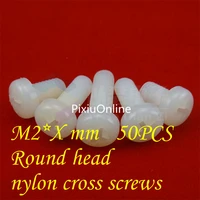 50pcs yt430 m2 x mm nylon screw plastic screw pan plastic head screw round head cross pan head screws plug