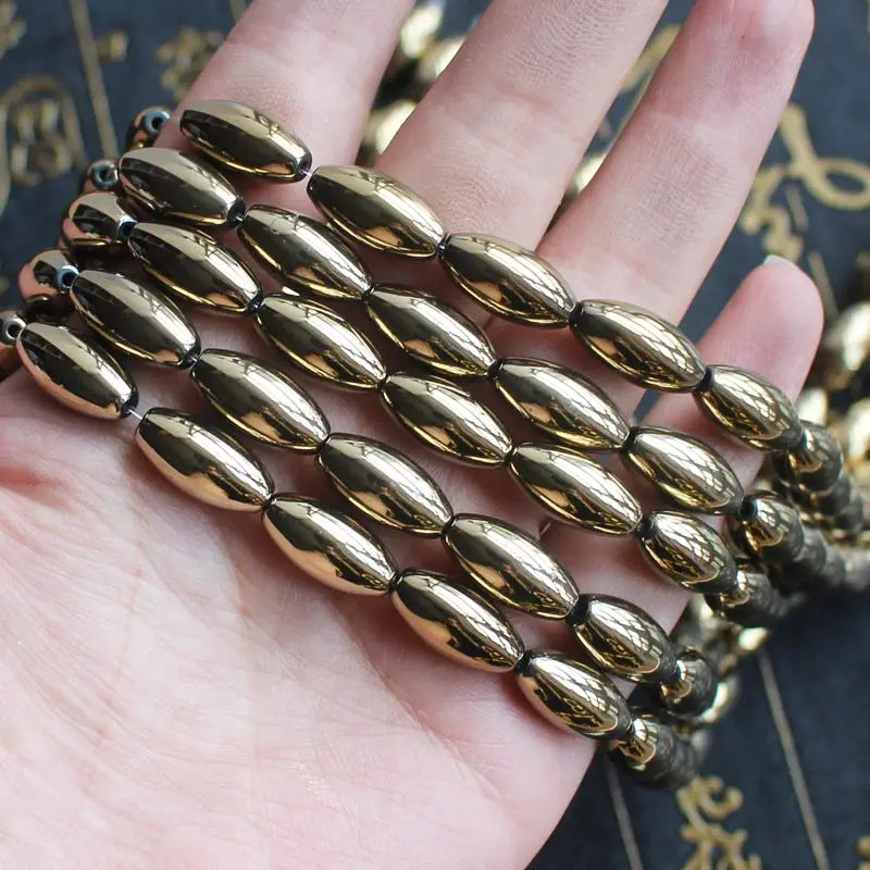 Овальные Бусины Из Натурального Гематита 15 дюймов на нить для изготовления