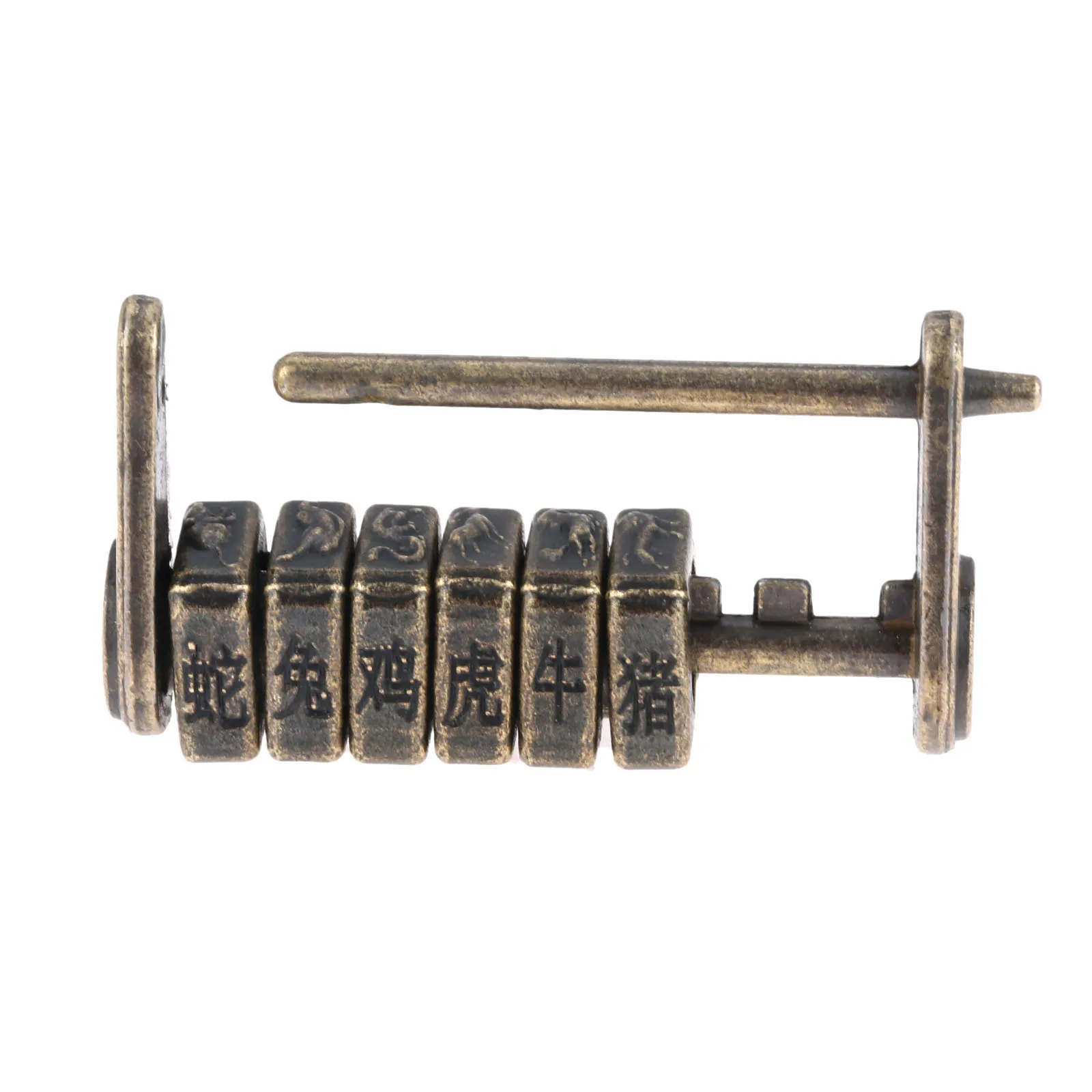 1 шт. винтажный замок с паролем античная бронза китайский старый ключом ретро