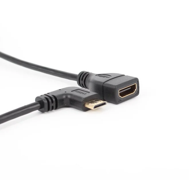 10 шт встраиваемый 90 градусов правый d мини HDMI штекер к переходник гнездовой