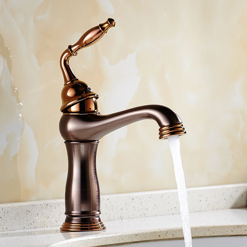 Смесители для раковины латунный бронзовый кран в ванной комнате с маслом