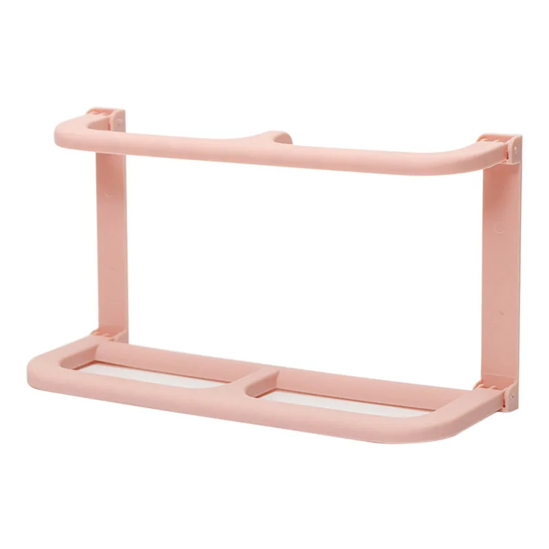 Double layer Простые компактные тапочки складные настенные полки для обуви Пластиковые Висячие полки SLC88 - Цвет: Double layer