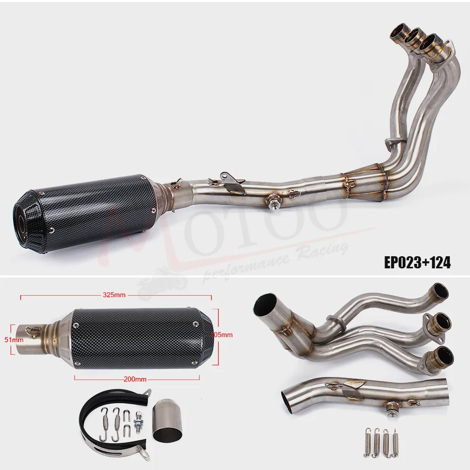 Моту Мотоцикл углеродного волокна Выхлопной системы глушитель Конец трубы