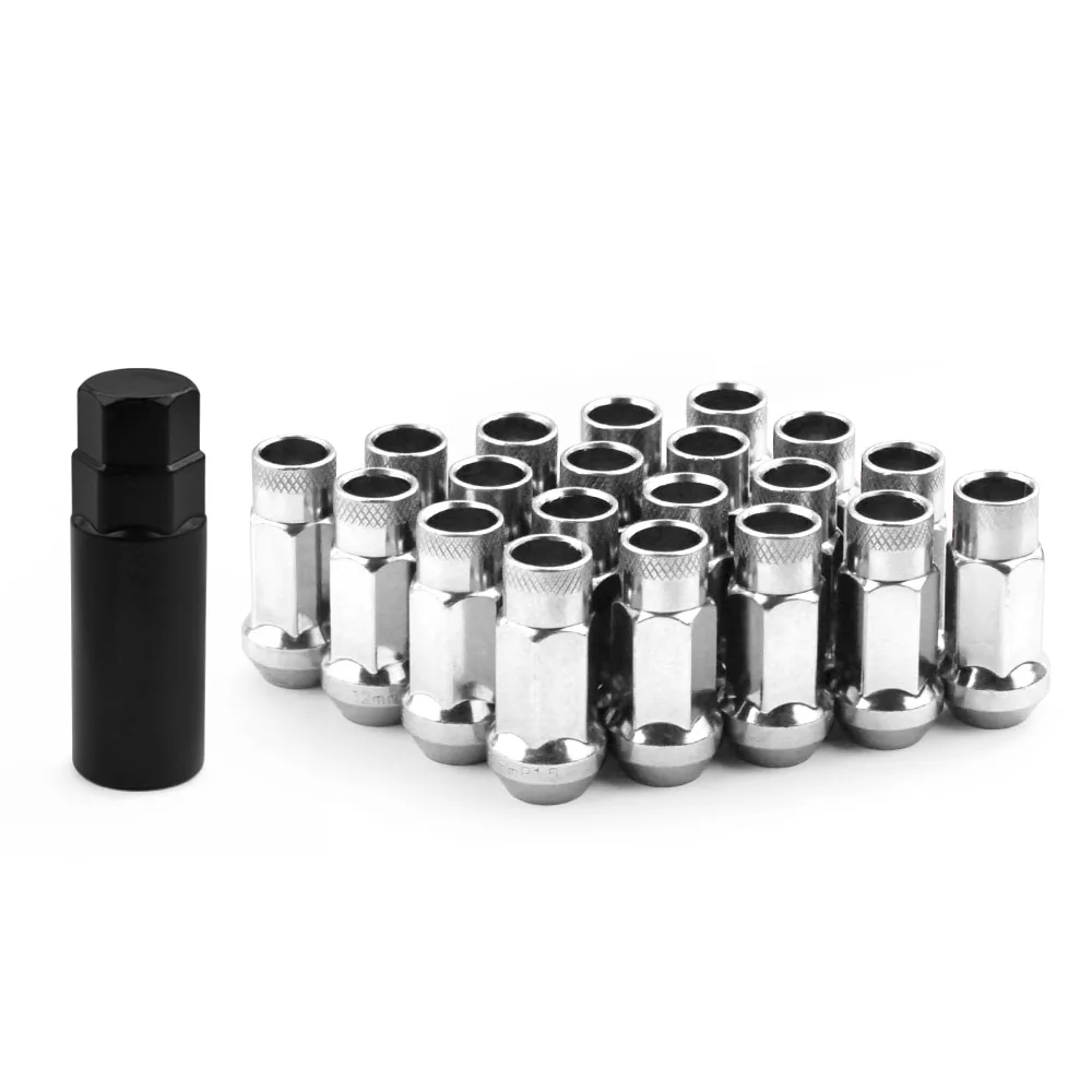 RASTP-Muteki Sr48 Колесные гайки 12X1,5 желудь обод удлиненный открытый конец 20 шт. есть RS-LN031 - Color Name: 1.5Silver