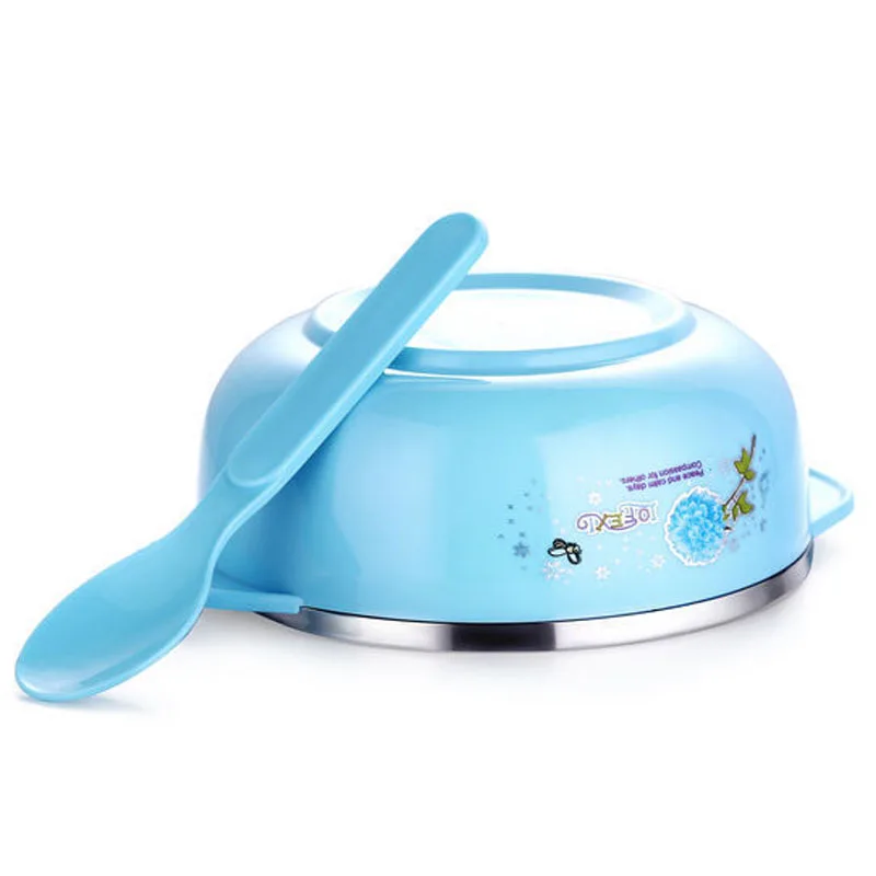 ГОРЯЧАЯ Детская посуда с крышкой чаши термоизоляция чаша Ложка набор детская для