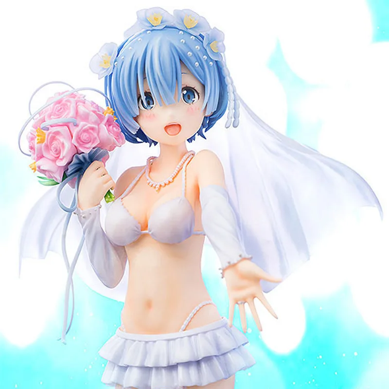 

Re:life In A Different World From Zero Rem 23cm Action Figure Re Zero Rem Wedding Dress Japanese Anime Figures Model Collection