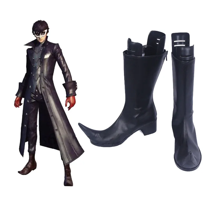 Обувь для костюмированной вечеринки Cosroad Persona 5 Joker Kurusu Akira ботинки Хэллоуина