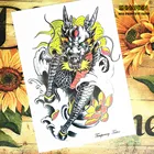 SHNAPIGN Black unicorn Temporary Tattoo Body Art Flash Tattoo Stickers 12*20cm Waterproof Henna Styling Home Decor Wall Sticker
