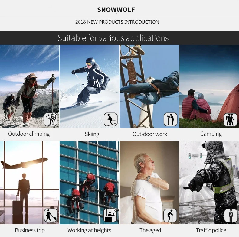SNOWWOLF Мужская зимняя уличная куртка с капюшоном и инфракрасным подогревом с USB, электрическая теплая одежда, пальто для спорта, альпинизма, пешего туризма