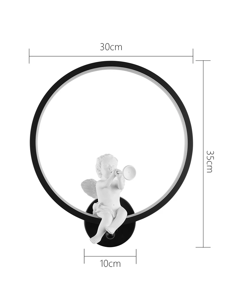 Modern Wall Lamps angel Nordic creative for living room bedroom bedside lighting bracket High-power led lustre Home Decorat