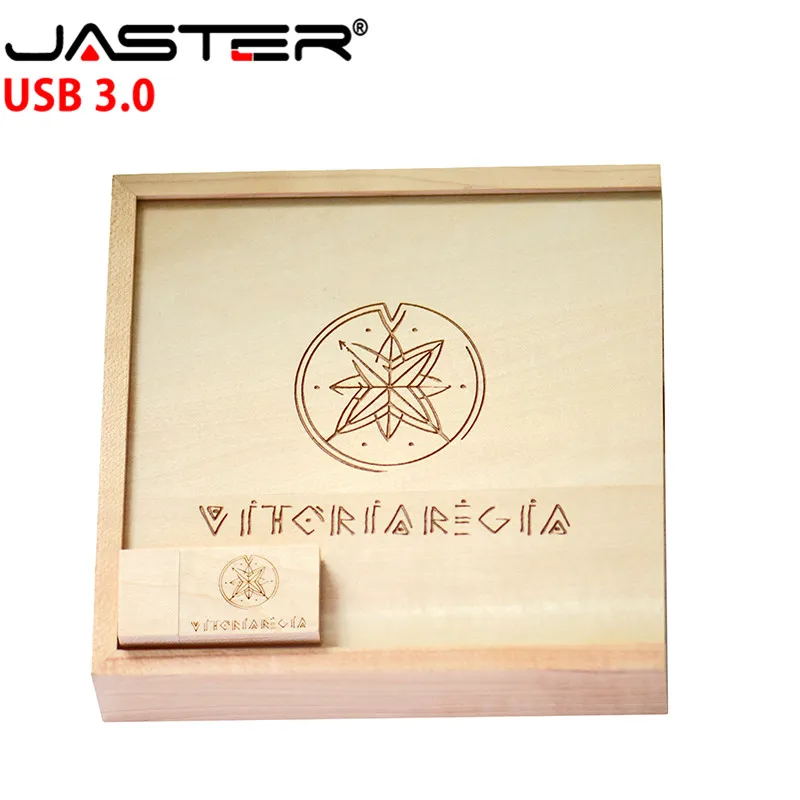 JASTER деревянный фотоальбом флеш-накопитель USB 3,0 Флешка 4 ГБ 32 ГБ 64 Гб 128 ГБ U диск фотография подарок 2 в 1 интерфейс Пользовательский логотип