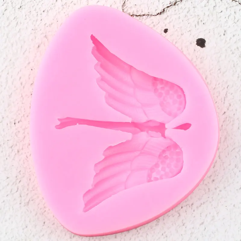 3D Angel Wings Silicone Molds DIY Baking Cupcake Topper Fondant Cake Decorating Tools Fimo Clay Candy Chocolate Gumpaste Moulds
