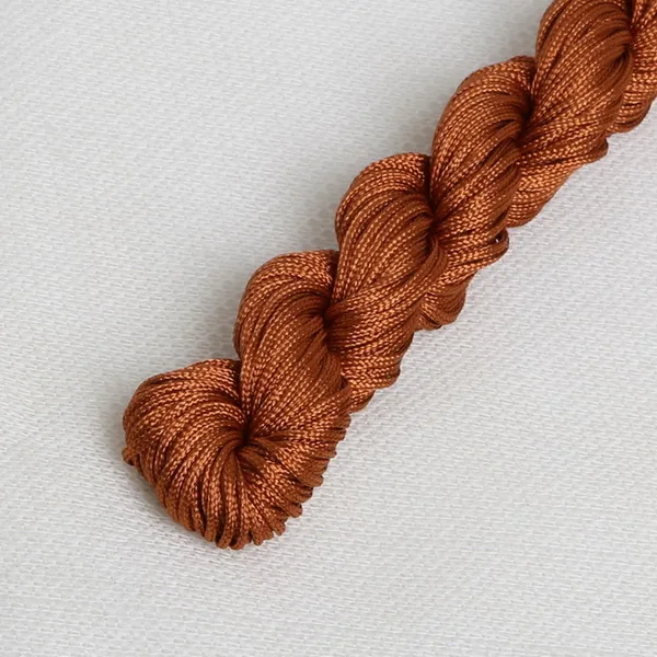Light Brown 24 метра 1 мм Разноцветные нейлоновые черные атласные китайские узлы шелковистый шнур макраме плетёная нить Шамбала - Цвет: Light Brown