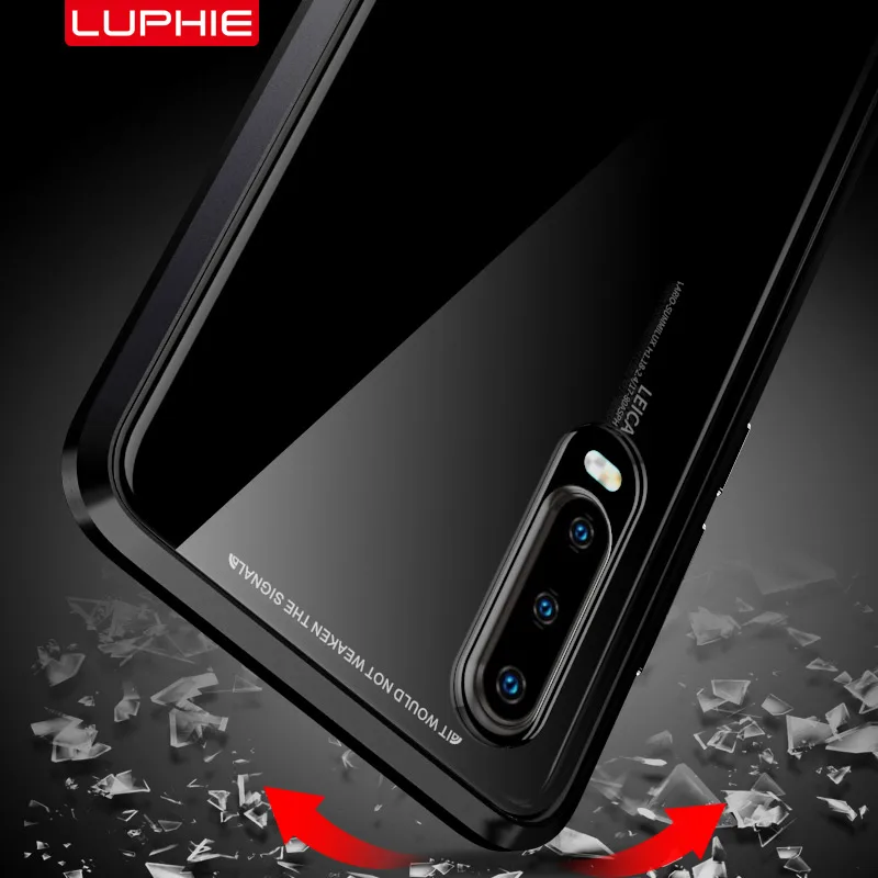 LUPHIE 360 градусов Полный Магнитный чехол для Huawei P30 P 30 передний задний стеклянный Pro