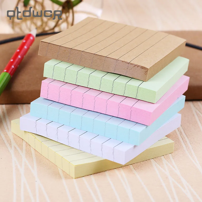 

Office Stationery Sticky Notes Square Soild Color Memo Pad 80 Pages Sticker Bookmark Point It Marker Memo Sticker Paper