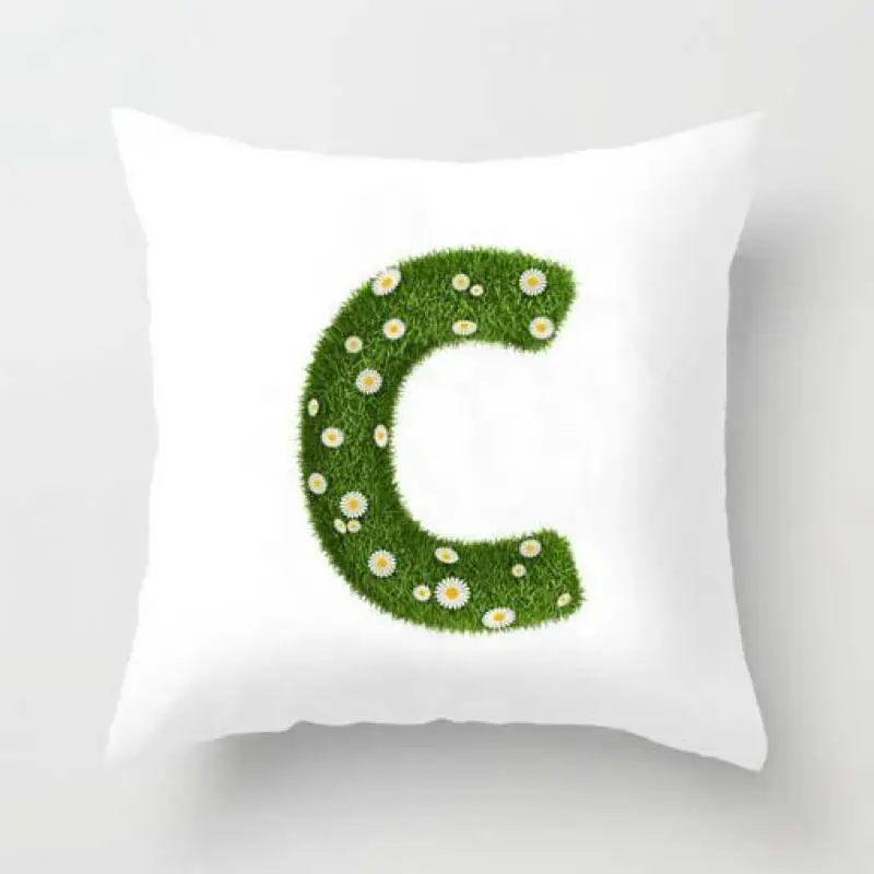 Сделай Сам на заказ зеленый чехол для подушки с буквами весеннее украшение