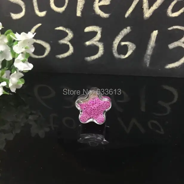 

50sets/lot Charm 20*20mm flower diy empty Glass Bubble & silver color Ring set, glass globes vial make own jewelry