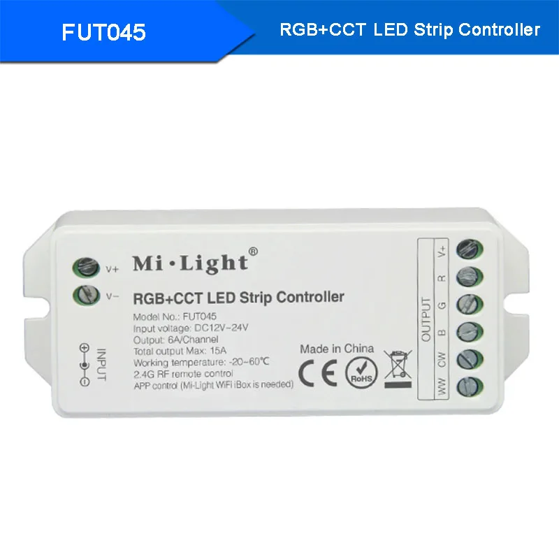 FUT045 MiBOXER 2,4G беспроводной RGB/RGBW/RGB+ CCT контроллер светодиодной ленты wifi умная панель Дистанционное выключение светильник DC12V-24V - Цвет: FUT045