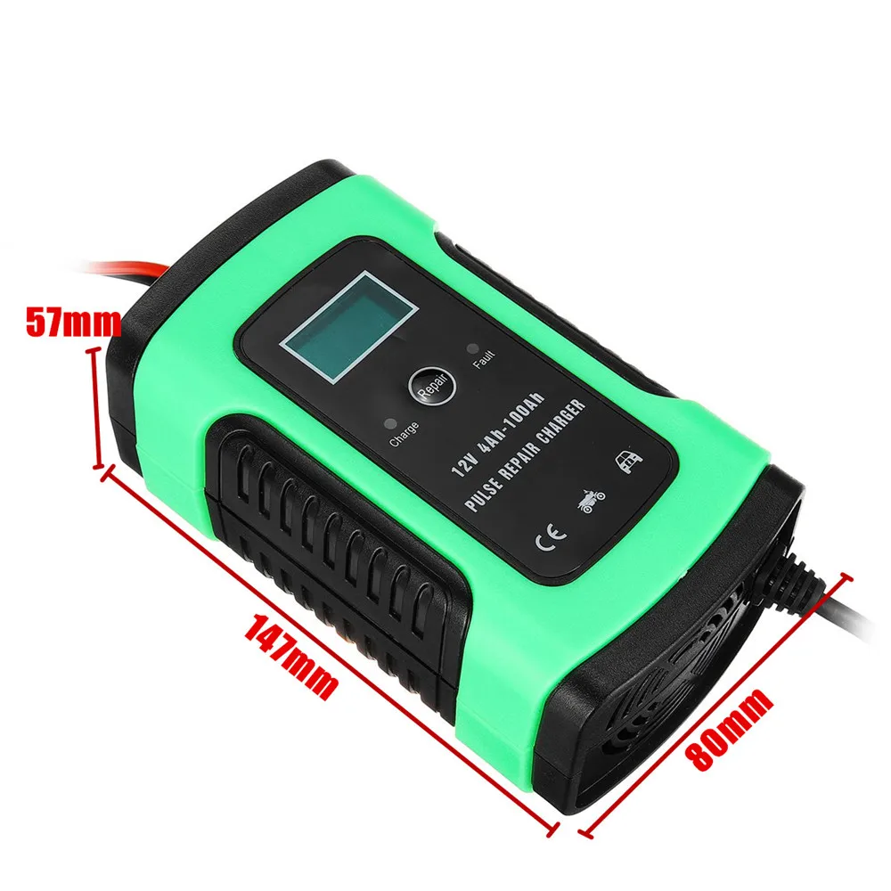 12V 5A Авто интеллигентая(ый) Батарея Зарядное устройство скачок стартер ЖК-дисплей интеллигентая(ый) 100-240V 100AH импульсный ремонт Тип