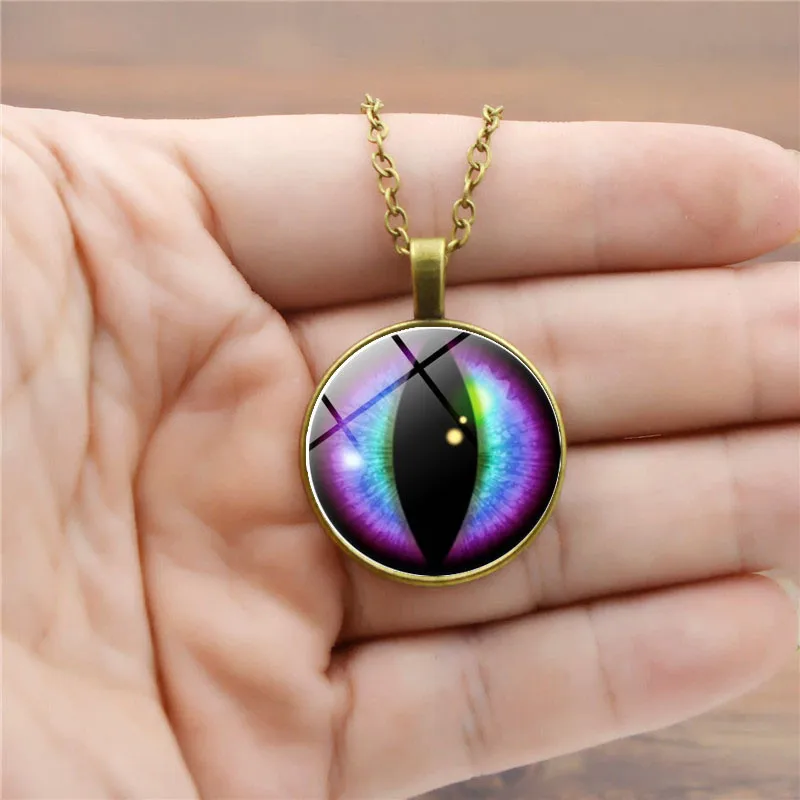 2018 модное ювелирное ожерелье кошачий глаз 1 шт. ручная работа Longan Art Picture кабошон