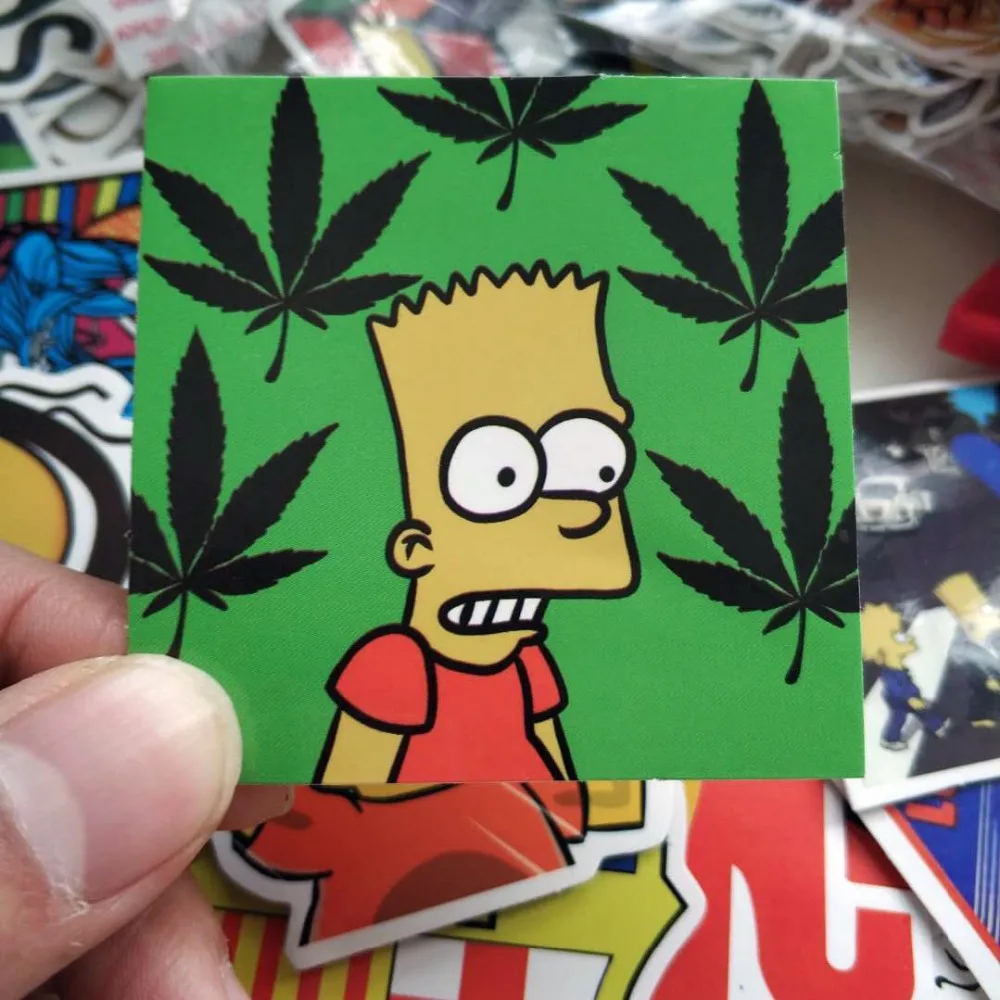 Стикеры A0131 Simpsons мультяшный персонаж наклейки для багажа ноутбука на холодильник
