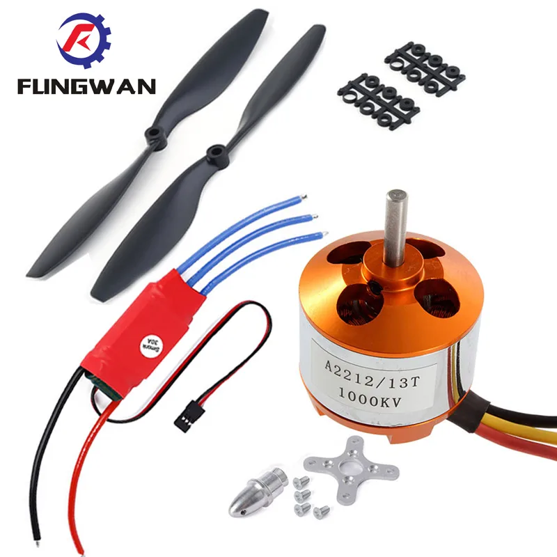 A2212 1000KV 2200 бесщеточный Outrunner двигатель + SimonK 30A ESC 1045 пропеллер (1 пара)