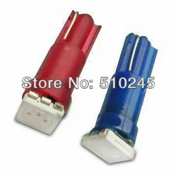 100X Бесплатная доставка авто светодиодный T5 1 smd 5050 клиновидный светильник лампа