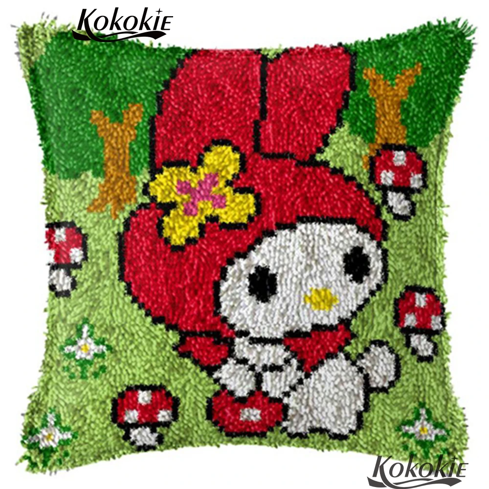 Набор вязаных ковриков пряжа ручная работа крестиком защелкой крючком ковер