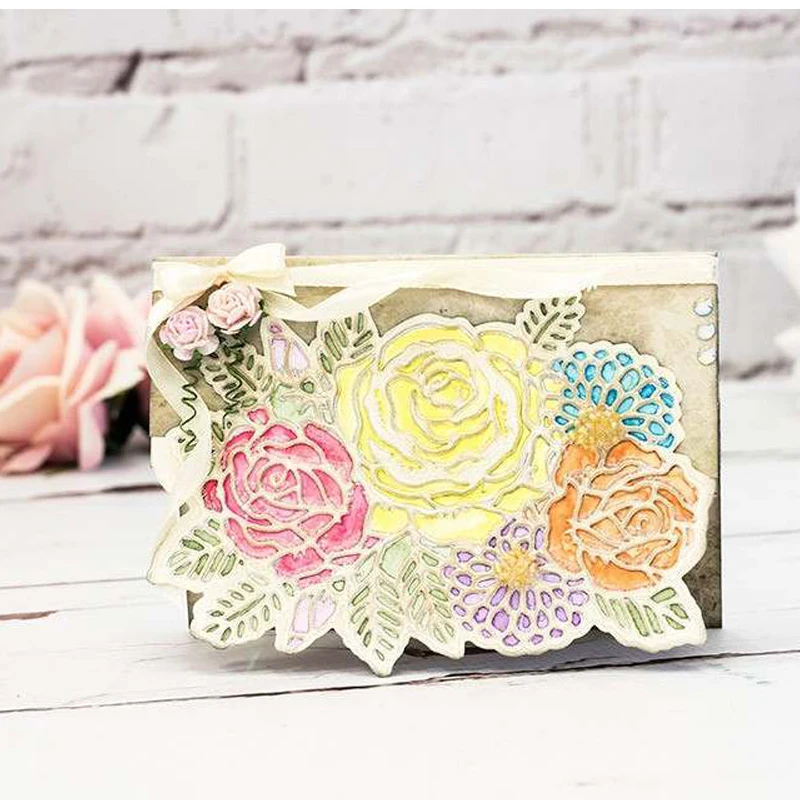 

Flower Lace Edge Border Frame Metal Cutting Dies Stencils For DIY Scrapbooking Decorative Embossing Handcraft Die Cut 2019