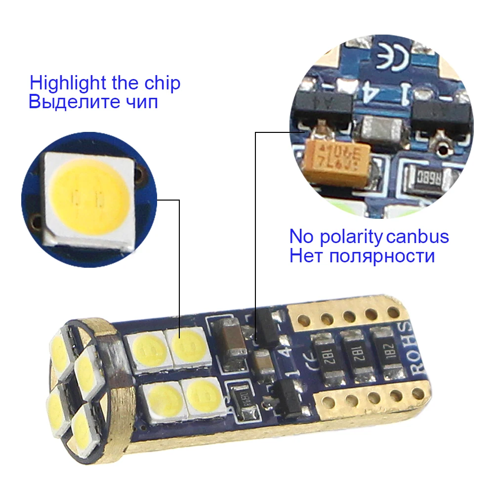 KEIN 2 шт. 168 194 t10 led 3030 12SMD Canbus Error Free w5w светодиодные лампочки сбоку пульт