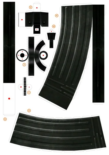 CS AK74 Штурмовая винтовка пистолет 1: 1 весы DIY ручной работы Бумажная модель корабля игрушки