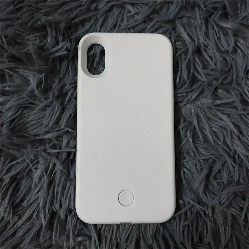 White Роскошный светящийся чехол для телефона для iPhone 6, 6s, 7, 8 Plus, X, идеальный селфи светильник, светящийся чехол для samsung S8, S9 plus, чехол - Цвет: White