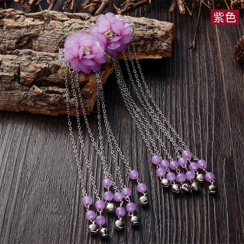 Китайская традиция Han Dynasty Серебряная палочка для волос Акриловая Камелия