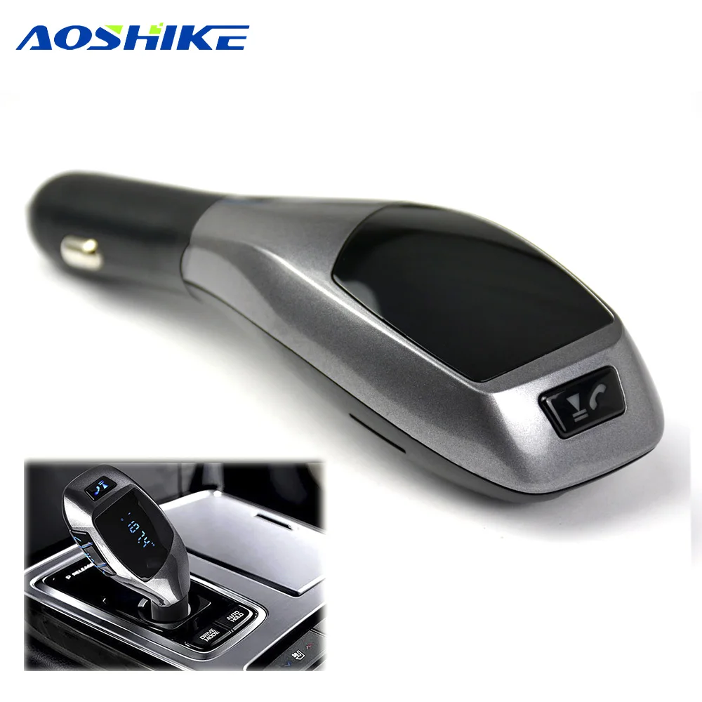 AOSHIKE автомобильный набор свободные руки Fm передатчик Aux модулятор Bluetooth адаптер