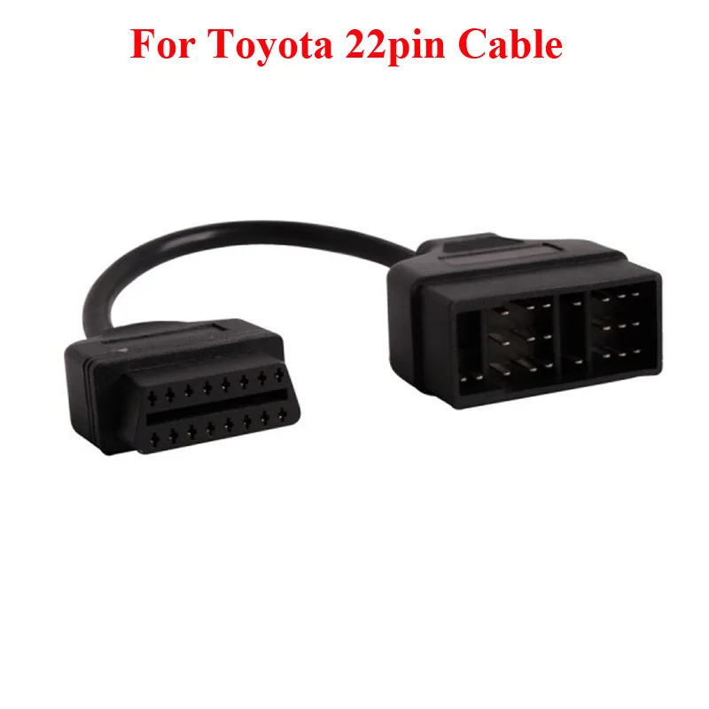 Для Toyota 22Pin к OBDII 16 контактный гнездовой разъем адаптер кабель DLC для 17pin OBD