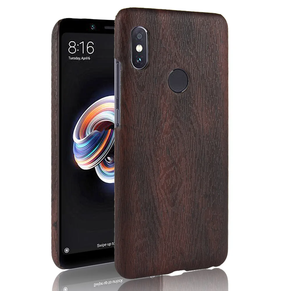 Кожаный чехол Woodern в ретро-стиле для Xiaomi Redmi Note 5 Pro Жесткий Чехол кожи на красном Mi
