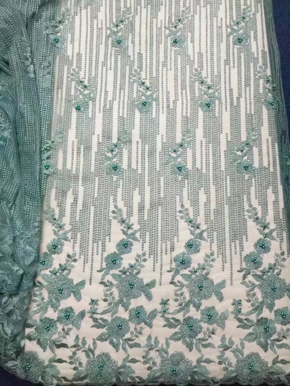 YLB137-3! (6color)wonderful African net lace fabric with beads wholesale price sale top quality French for party dress! | Дом и сад