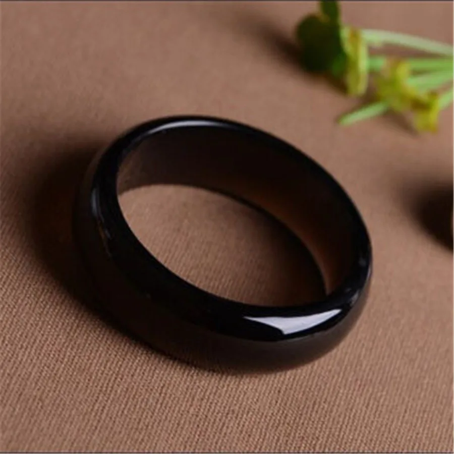 63 мм натуральный черный обсидиан кристалл драгоценный камень женский браслет