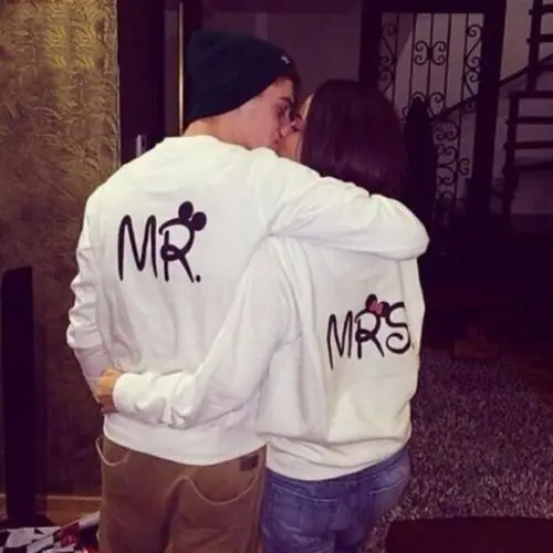 Новый стиль модный популярный женский и мужской пуловер с круглым вырезом для