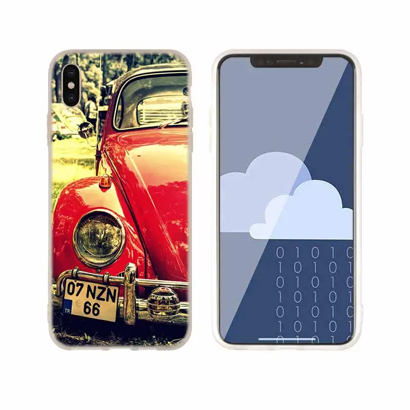 as the picture 07 Мягкий чехол для телефона, чехол для iPhone 11 Pro X XS Max XR 6 6S 7 8 Plus 5 4S SE, Винтажный чехол VW Beetle returing ancient ways - Цвет: as the picture 07