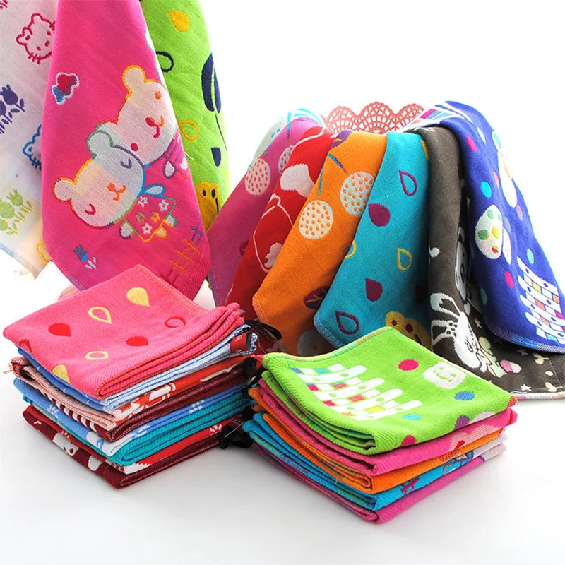 

27x27cm gauze cotton child towel Hand Towel wholesale Home Cleaning Face for baby for Kids High Quality Bath Towel Set