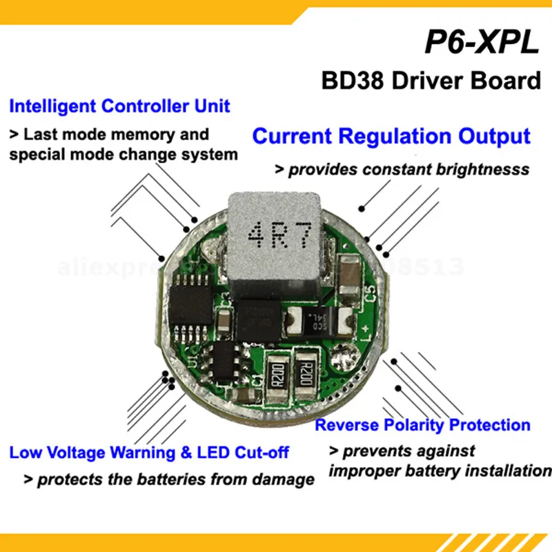 Светодиодная лампа KDLITKER P6 XPL HD 6500K/нейтральный белый свет 4500K/теплый 3000K 1000 люмен 3 В
